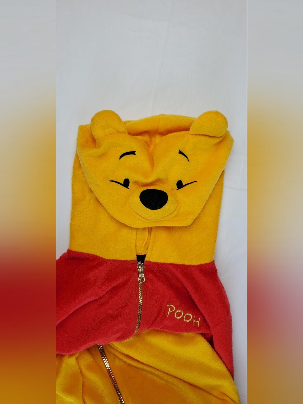 Disney Winnie The Pooh Bear Suit One-Piece Pajamas Halloween Costume Size XS GUC - Picture 2 of 12